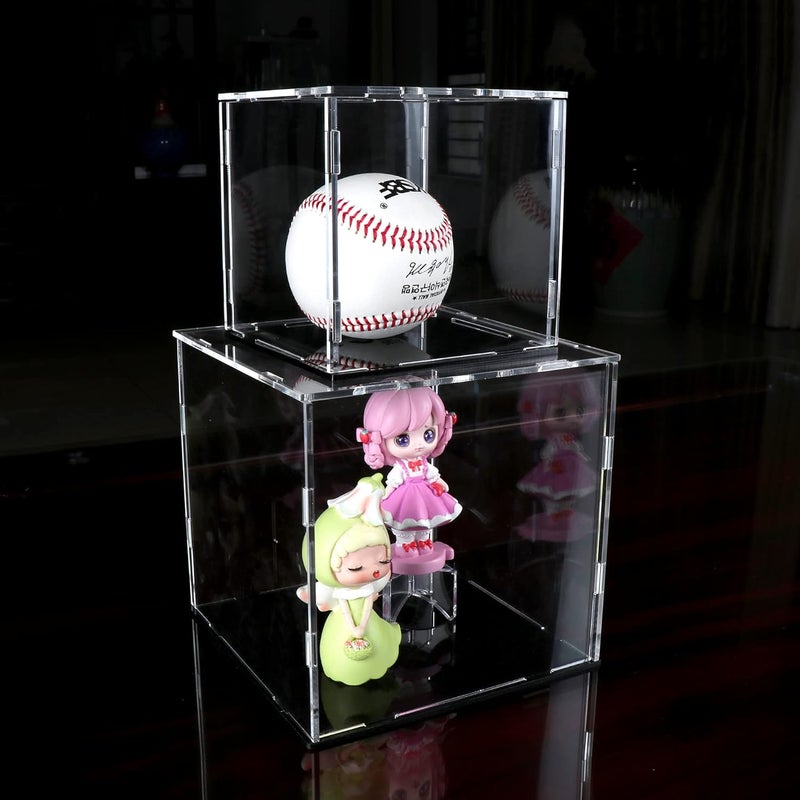 Evron Display Case for Collectibles Assemble Clear Acrylic Box Alternative Glass Case for Display Action Figures Home Storage & Organizing Toys (6x6x6 inch; 15x15x15 cm) - Image 4